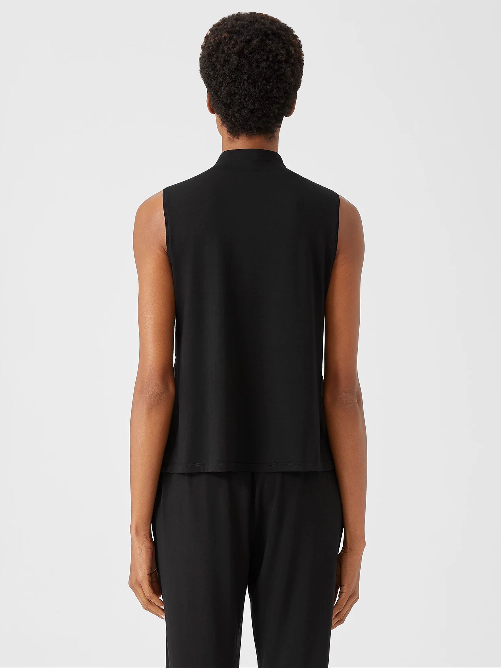Fine Jersey Mock Neck Tank