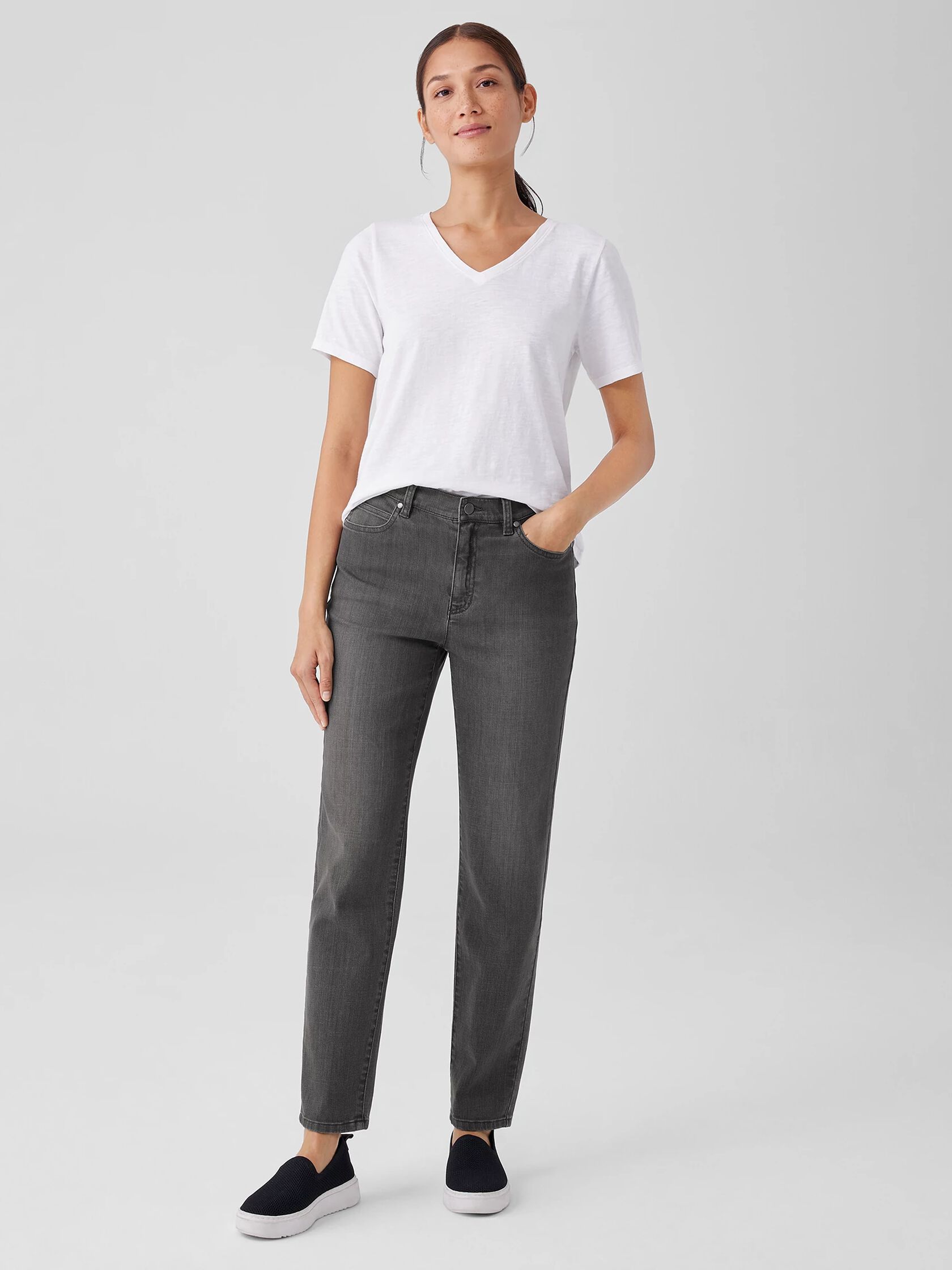 Eileen Fisher Plus Slim Ankle Riding Pants