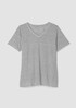 Striped Organic Linen Jersey V-Neck Tee