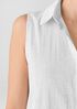 Organic Cotton Ripple Sleeveless Shirtdress