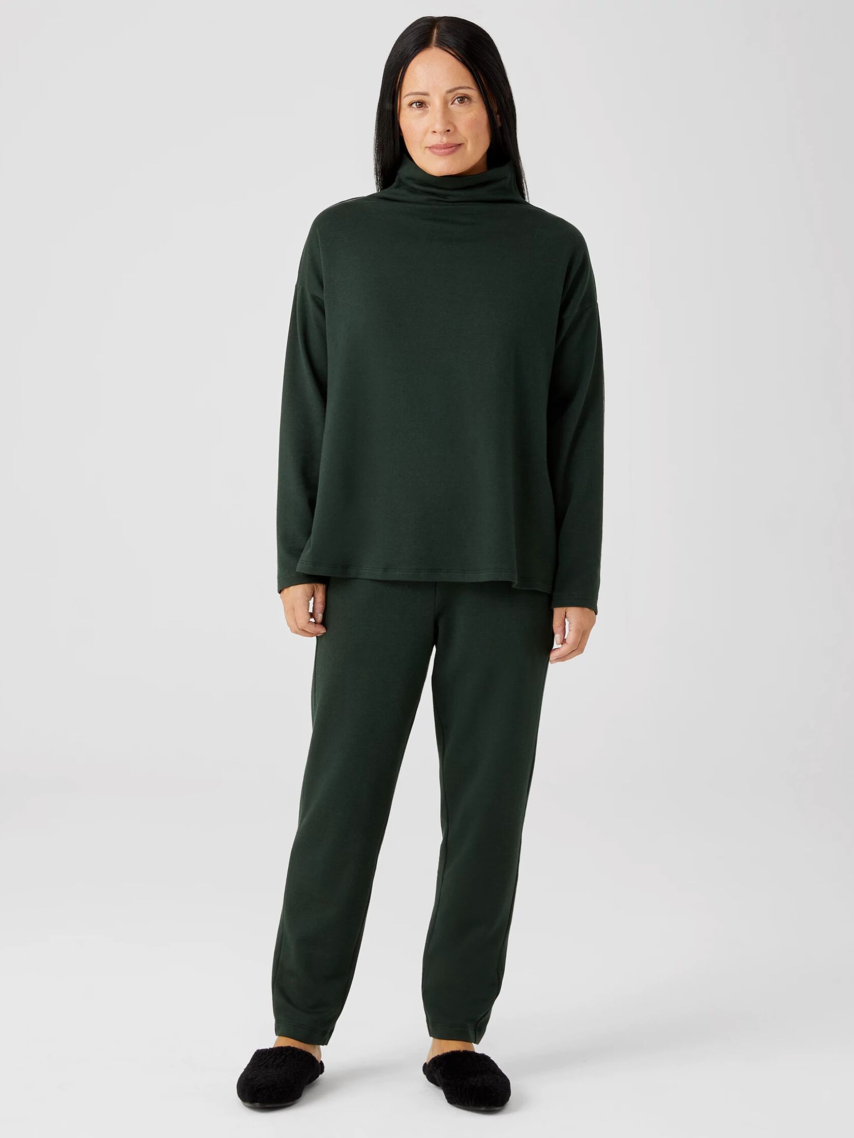 Cozy Brushed Terry Slouchy Pant
