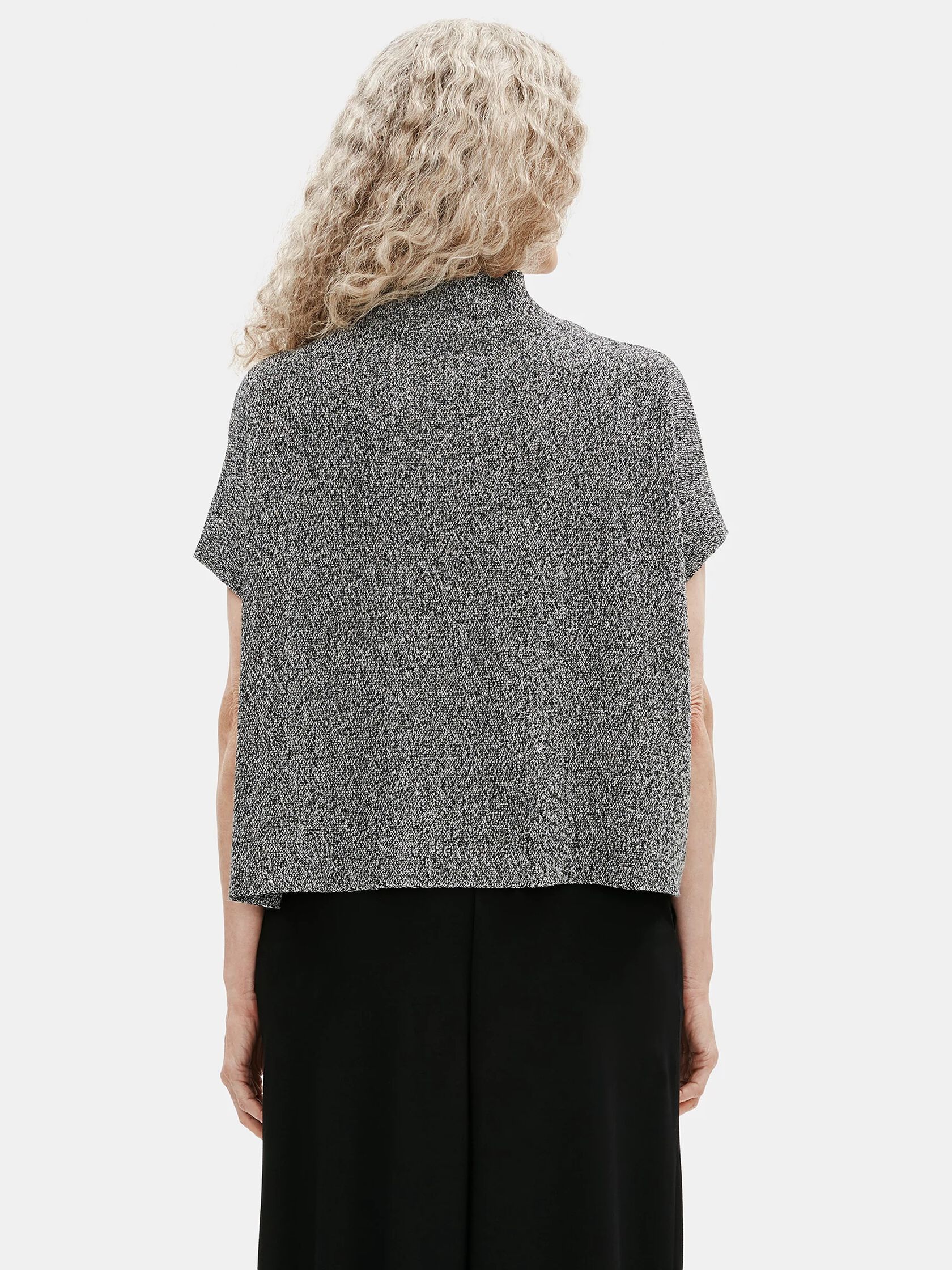 Organic Linen Cotton Funnel Neck Box-Top