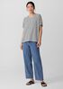 Striped Organic Cotton Slub Box-Top