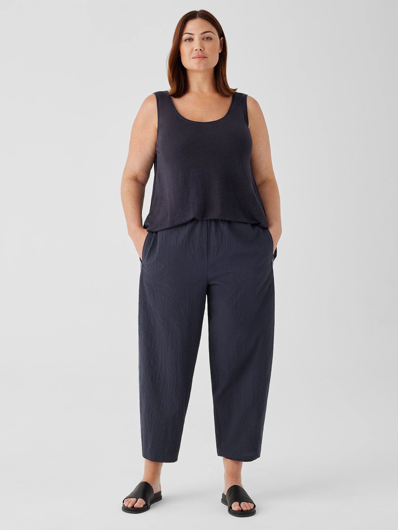 Organic Cotton Pucker Lantern Pant