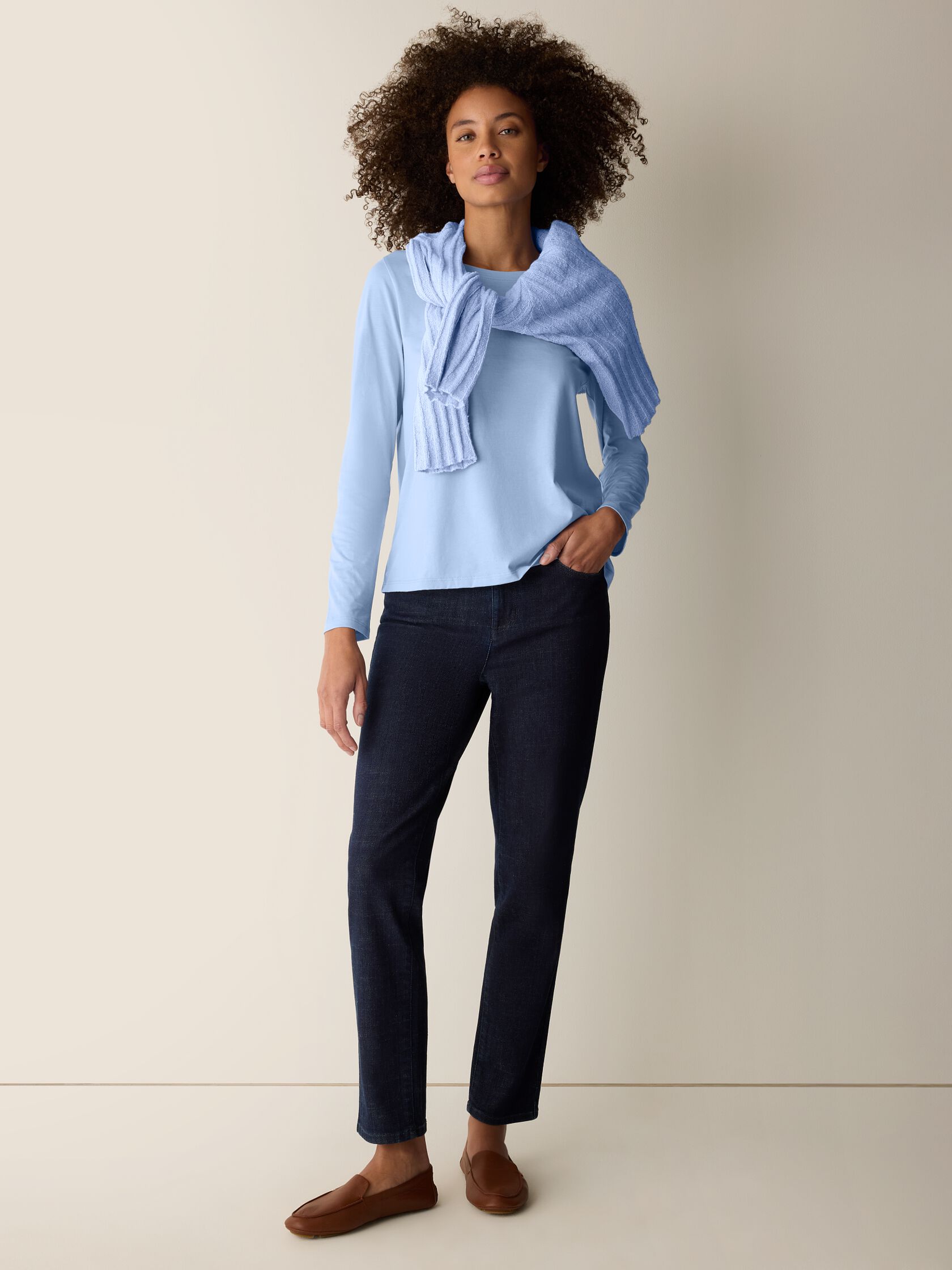 Organic Pima Cotton Jersey Long-Sleeve Tee