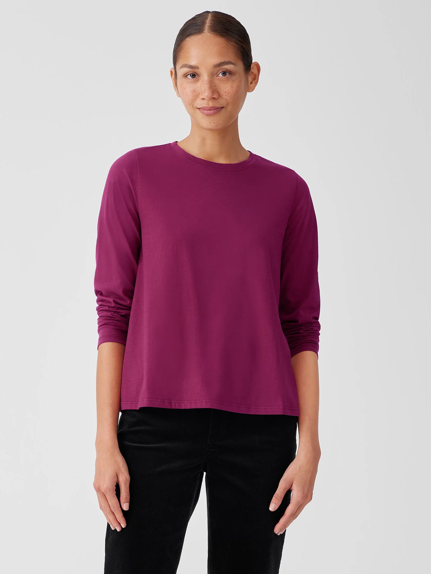 Organic Pima Cotton Jersey Long-Sleeve Tee