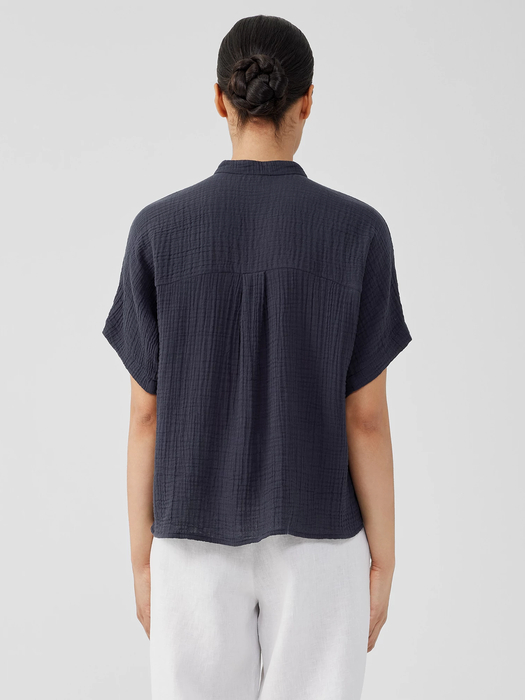 Organic Cotton Gauze Short-Sleeve Shirt