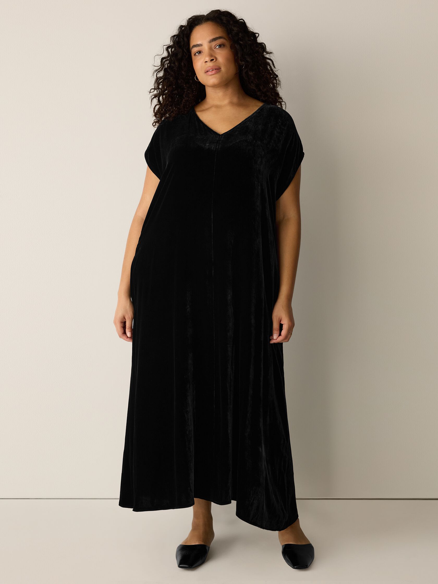 Velvet V-Neck Dress