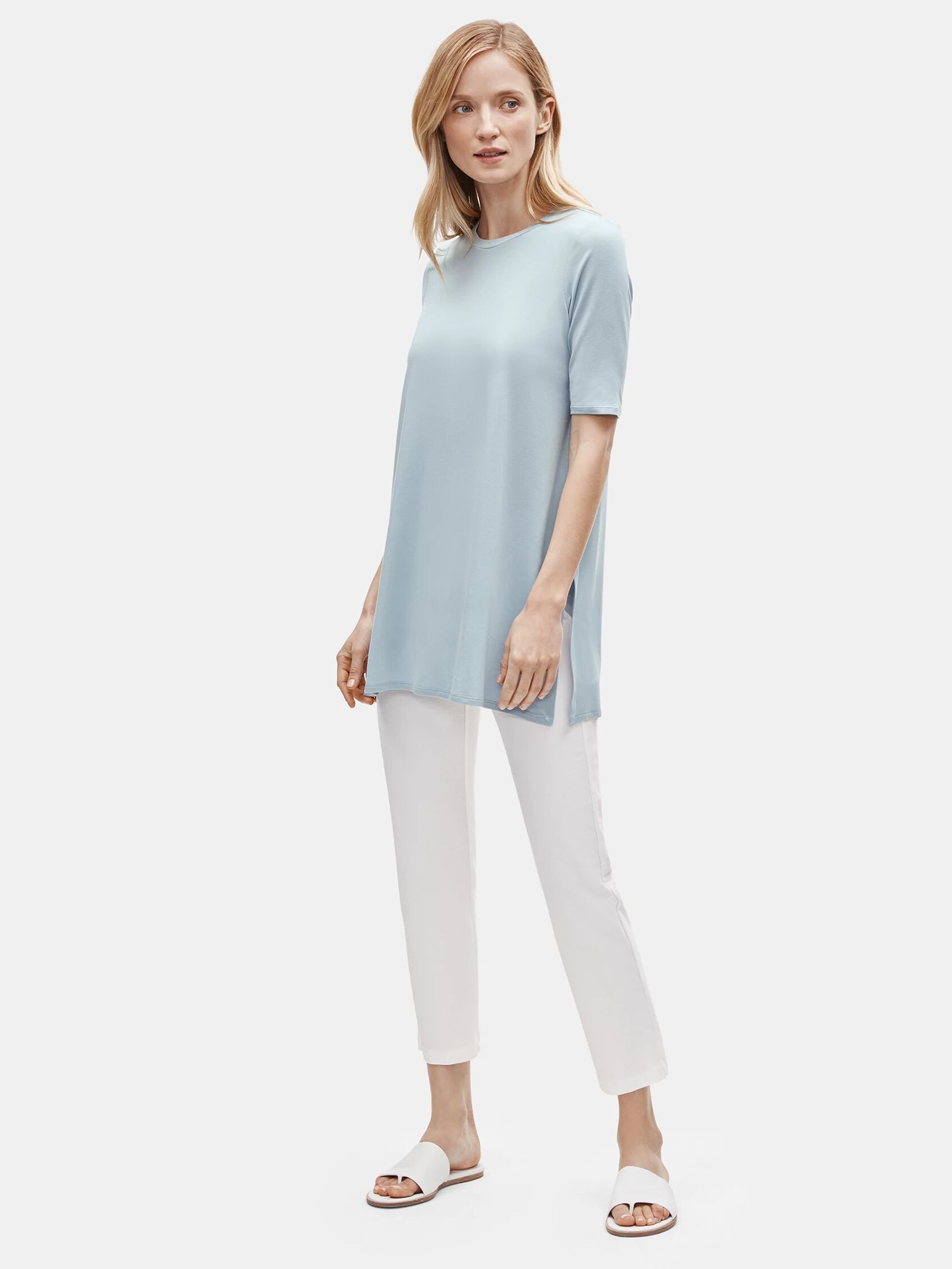 Fine Jersey Elbow-Sleeve Tunic