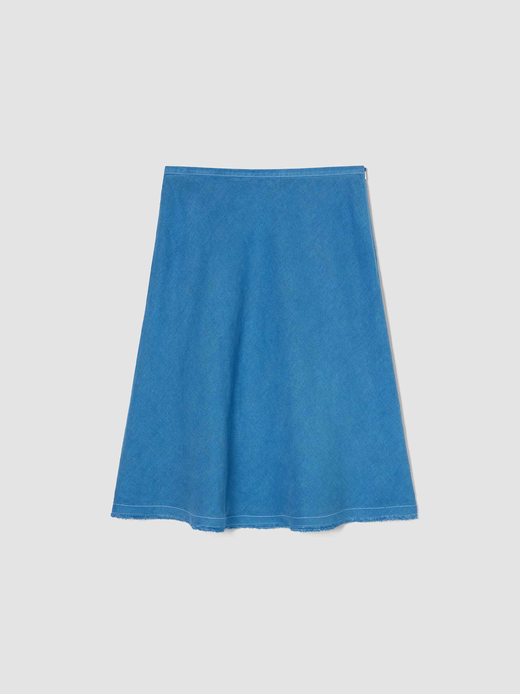 Renew Linen Bias Side-Zip Skirt, M