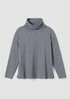 Cozy Brushed Terry Hug Funnel Neck Long Top