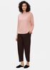 Stretch Terry Funnel Neck Box-Top