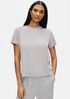 Stretch Silk Jersey Crew Neck Tee
