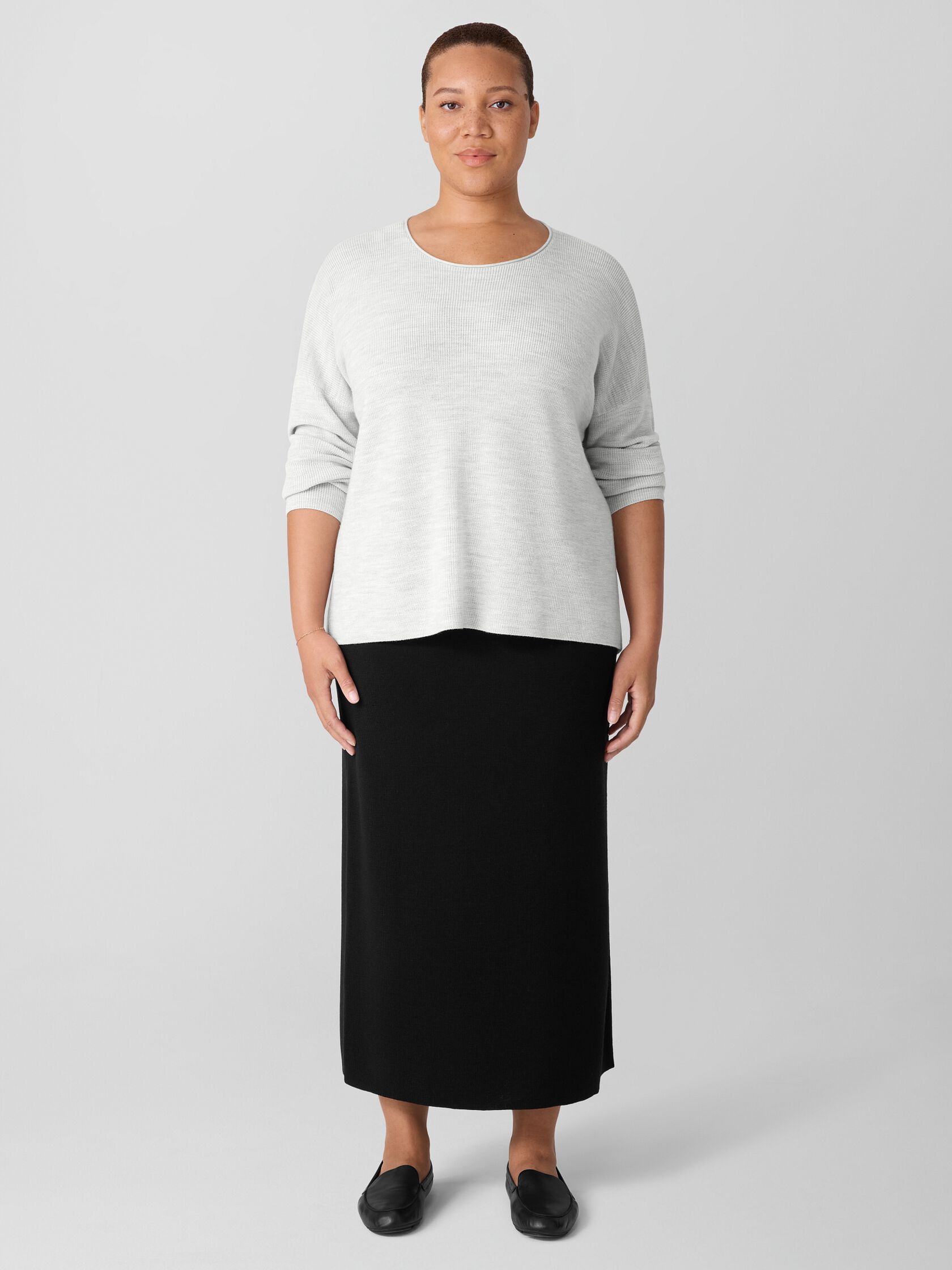 Merino Crew Neck Top in Regenerative Wool