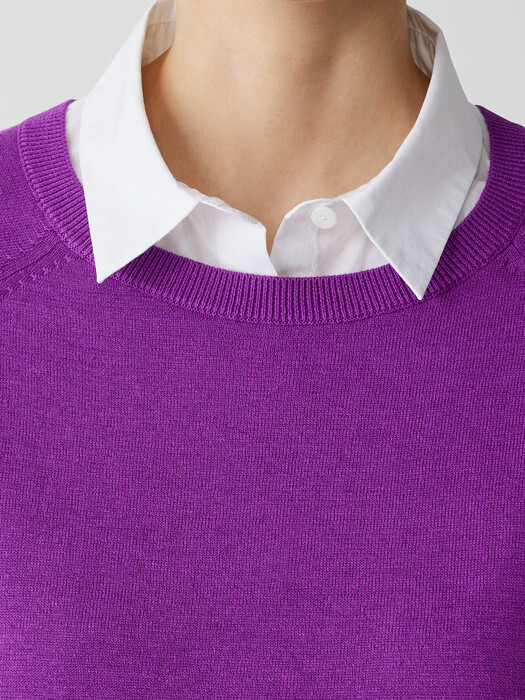 Organic Linen Cotton Raglan-Sleeve Top