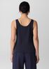 Stretch Silk Jersey Scoop Neck Tank