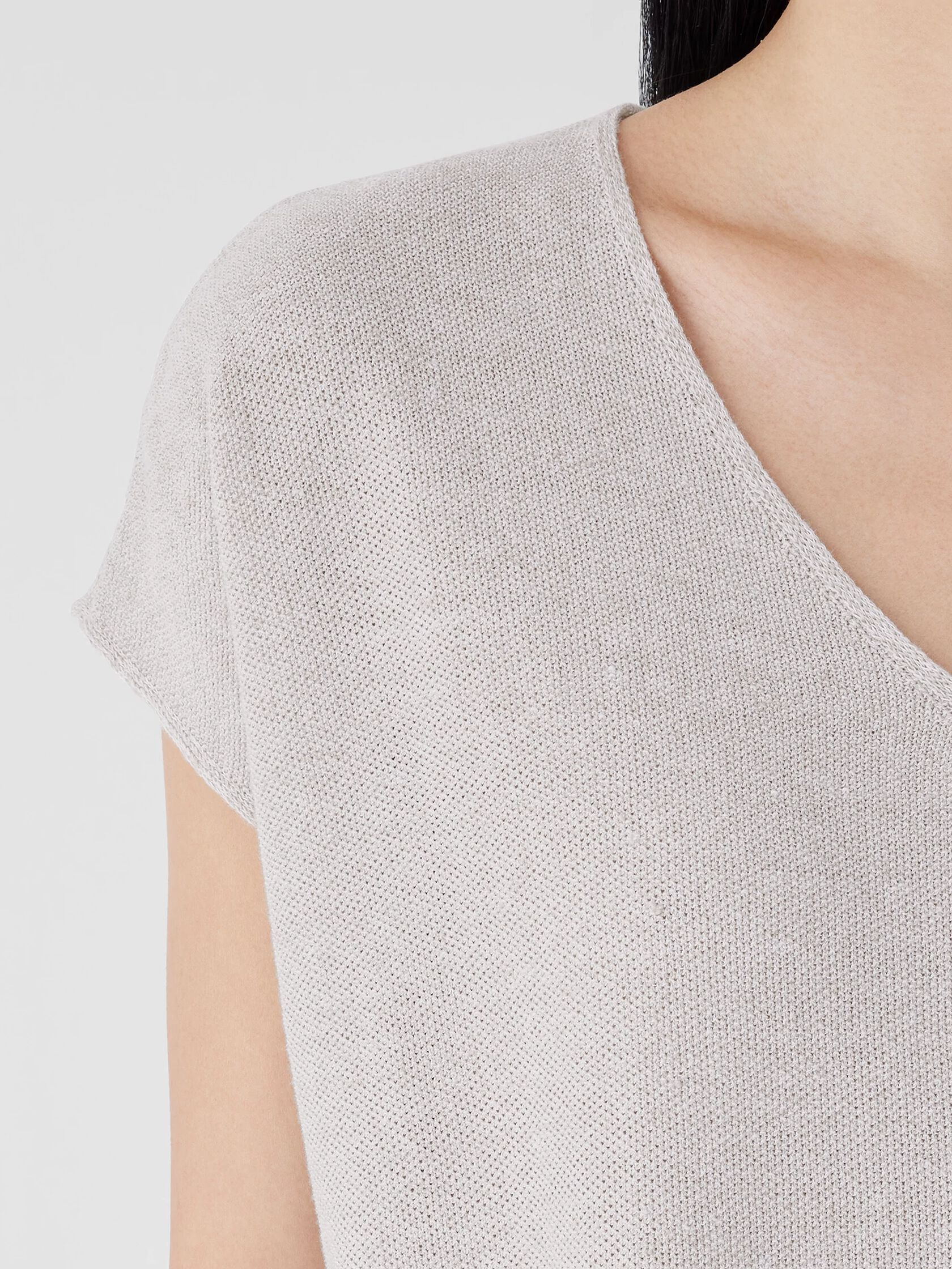 Organic Linen Cotton V-Neck Top