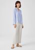 Silk Georgette Crepe V-Neck Shirt