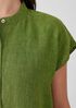 Washed Organic Linen Delave Shirtdress