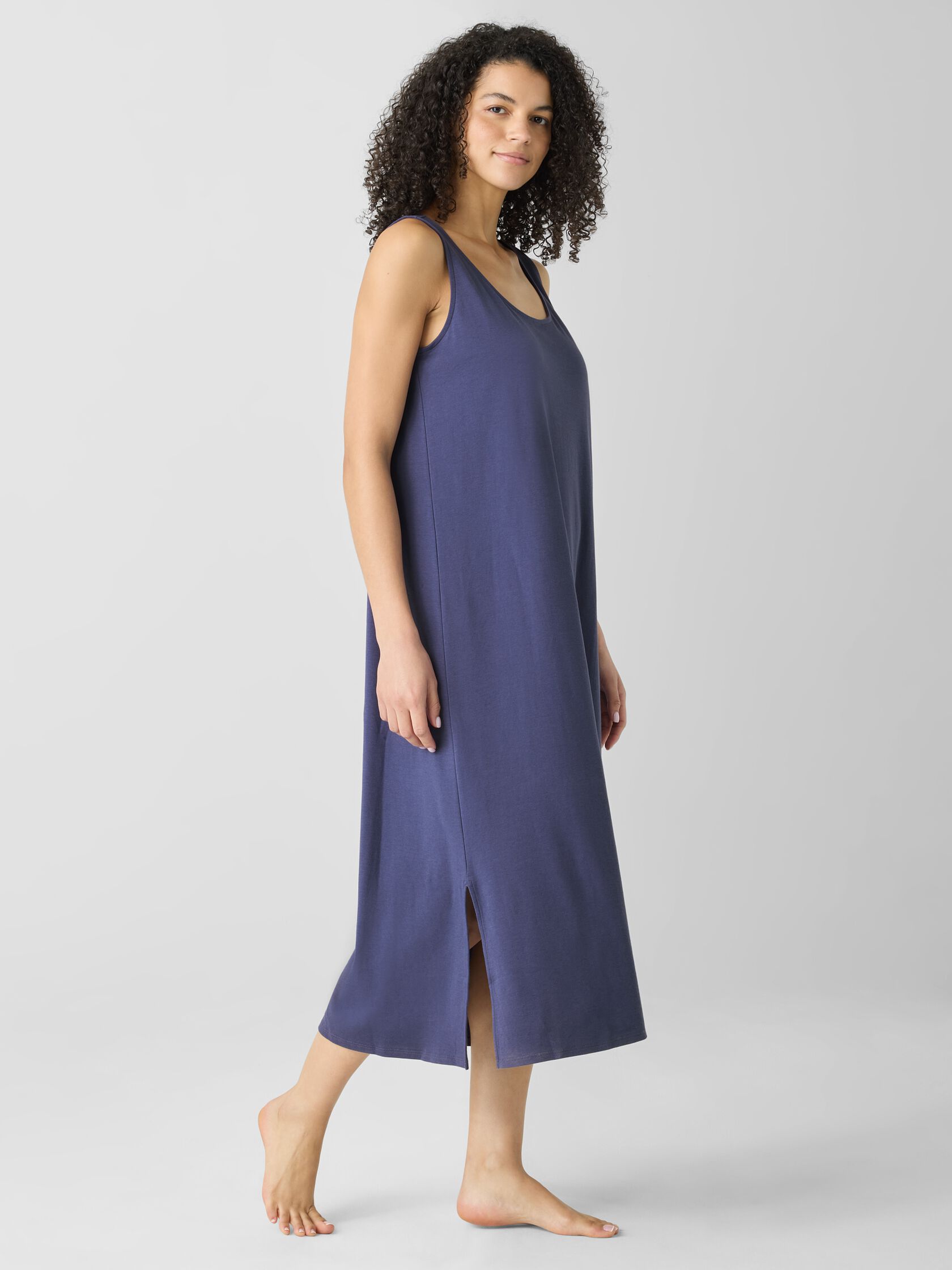 Organic Cotton Interlock Tank Sleep Dress