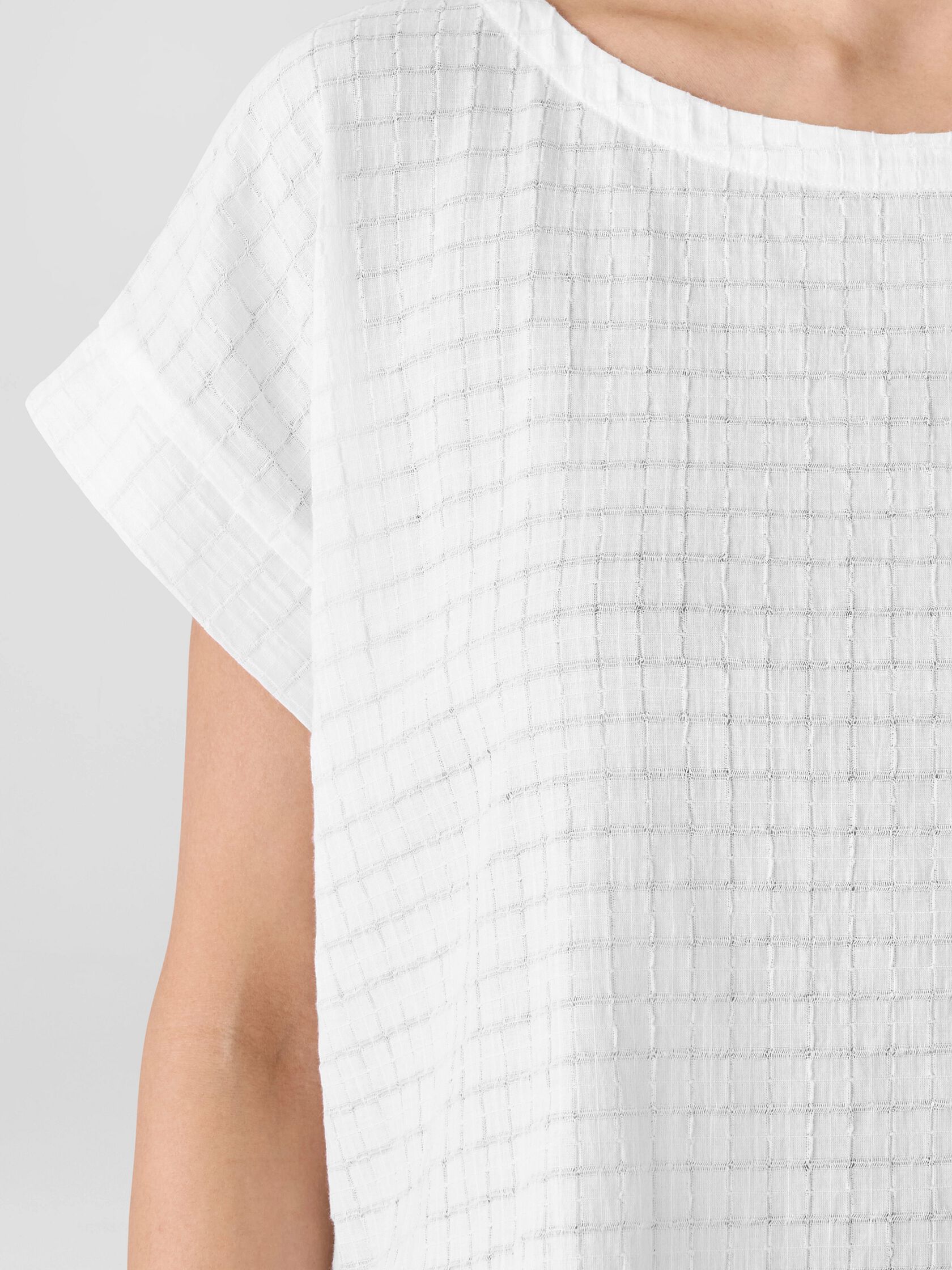 Organic Cotton Voile Box Square Top