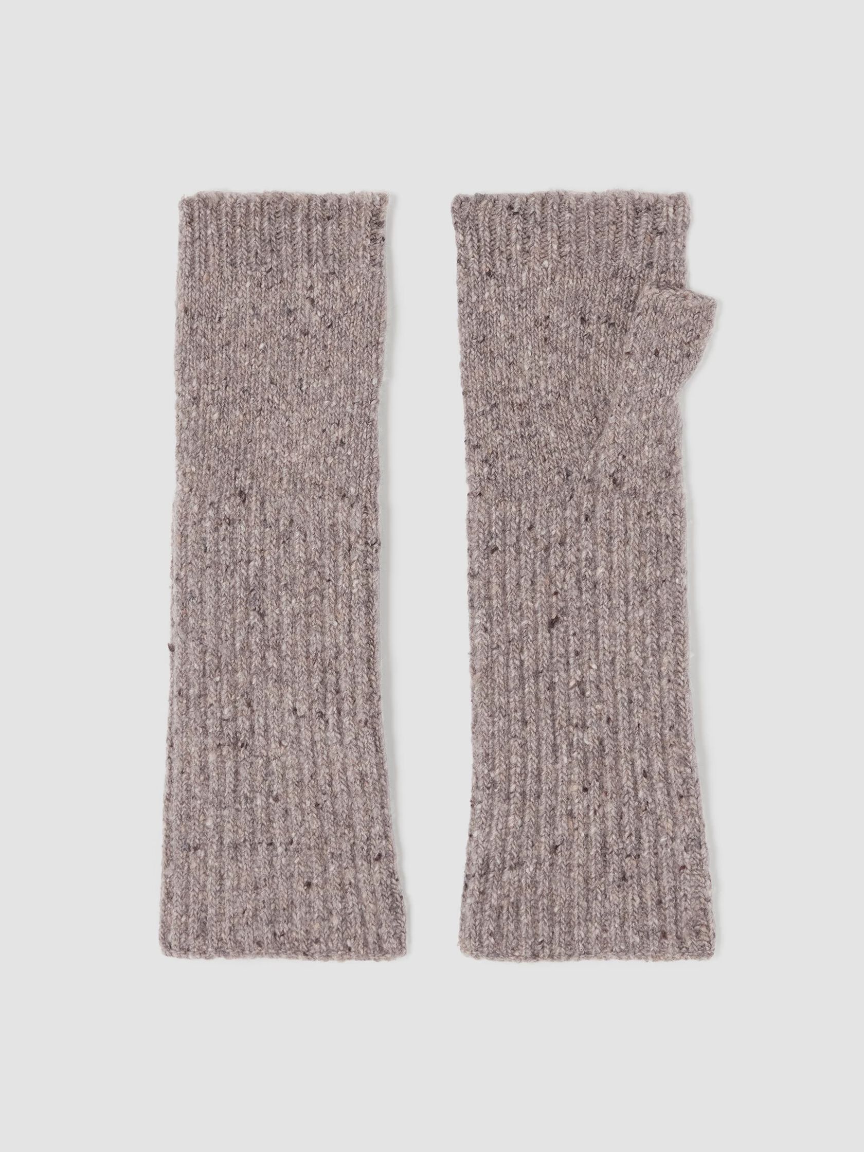 Recycled Cashmere Wool Tweed Glovelettes