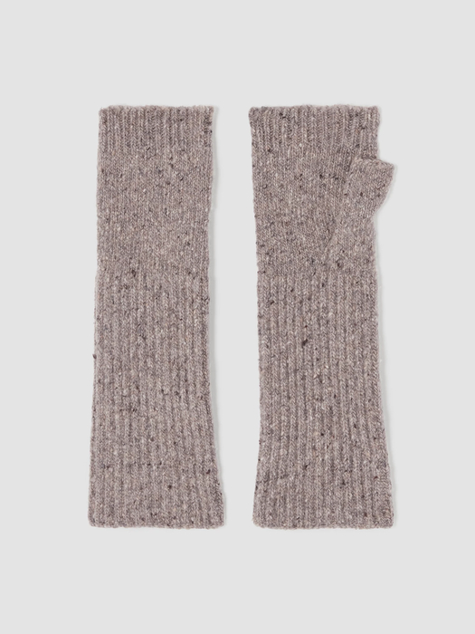 Recycled Cashmere Wool Tweed Glovelettes