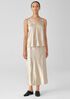 Stretch Silk Charmeuse V-Neck Tank