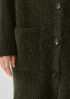Mohair Plush Melange V-Neck Cardigan
