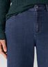 Cotton Stretch Denim Wide-Leg Jean