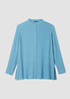 Silk Georgette Crepe Band Collar Shirt