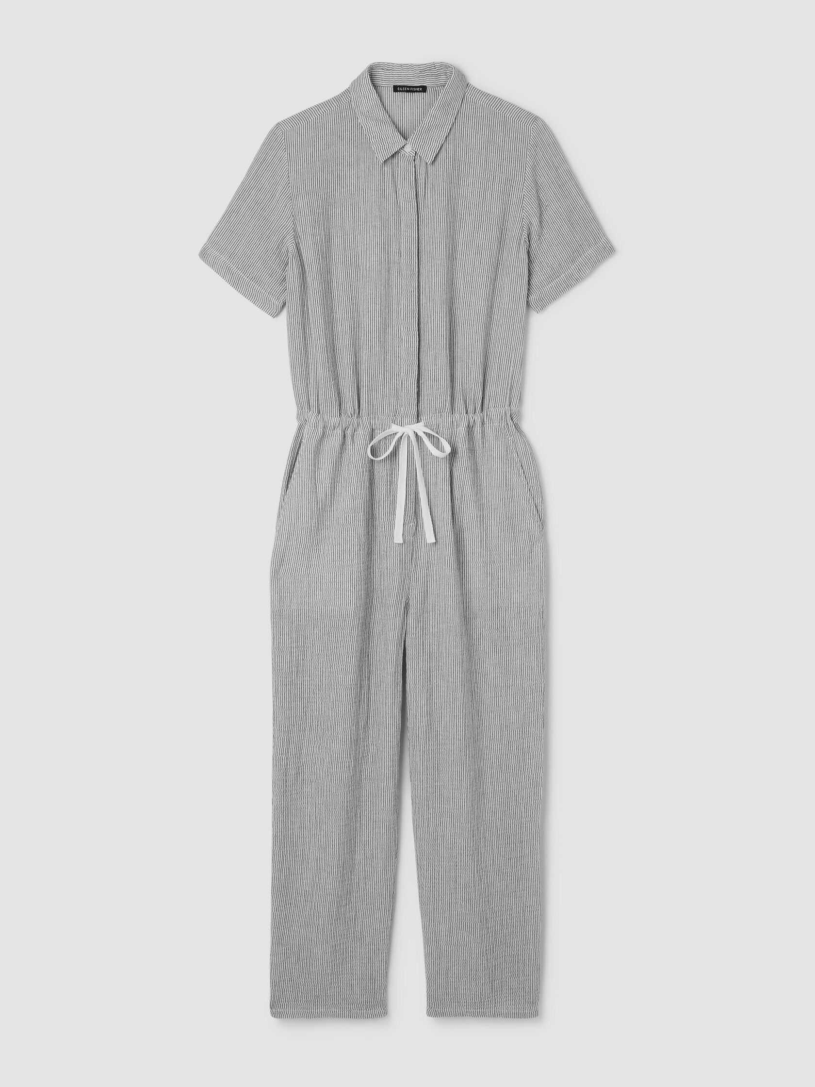 Striped Organic Cotton Gauze Jumpsuit