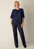 Washable Stretch Crepe Straight Pant