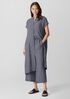 Puckered Organic Linen Shirtdress