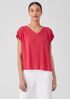 Organic Linen Jersey V-Neck Tee