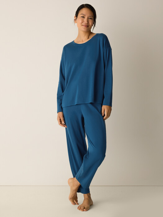 Organic Cotton Interlock Jewel Neck Sleep Top