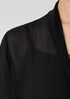 Sheer Silk Georgette High Collar Jacket