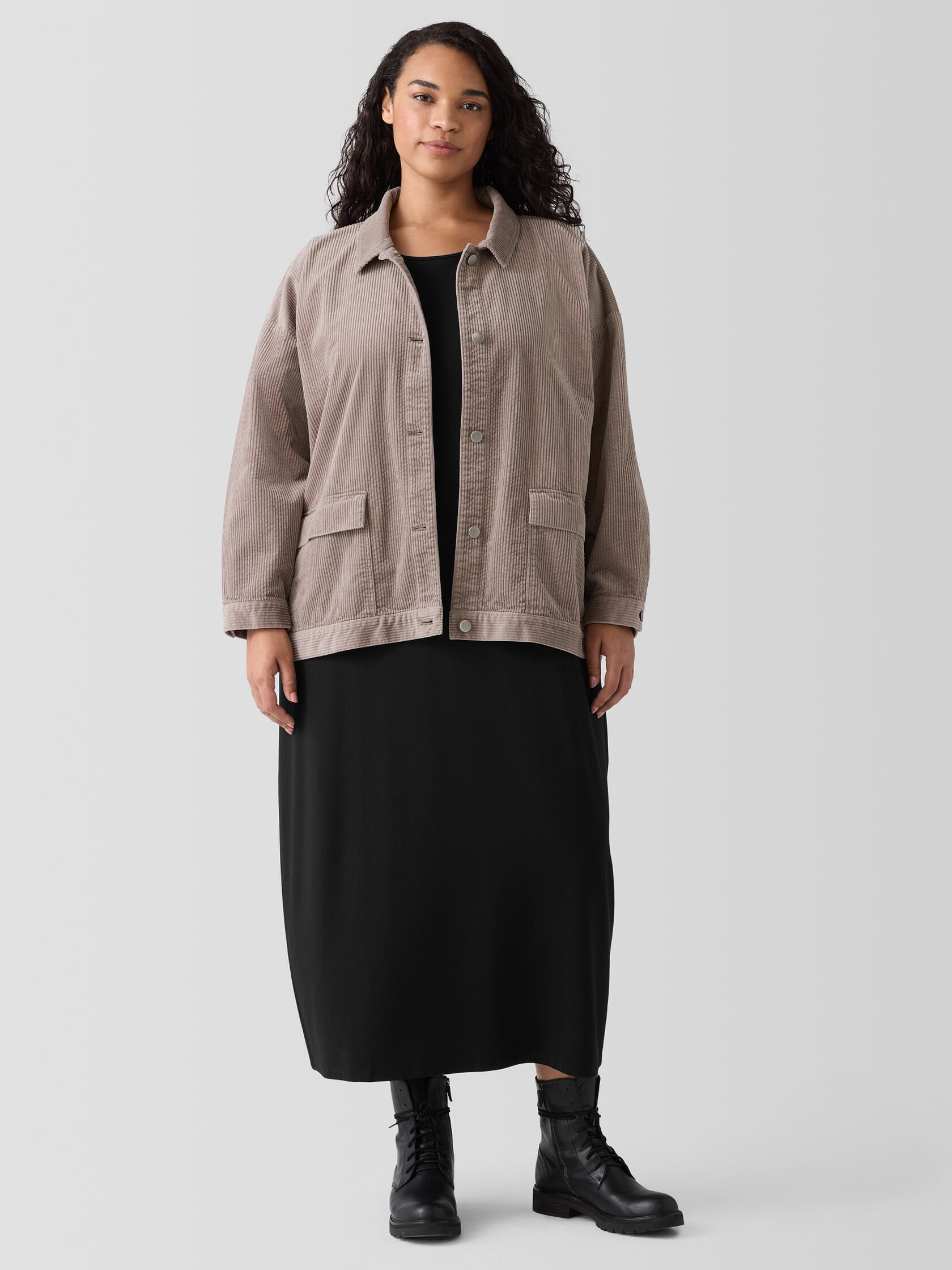 Organic Cotton Corduroy Classic Collar Jacket