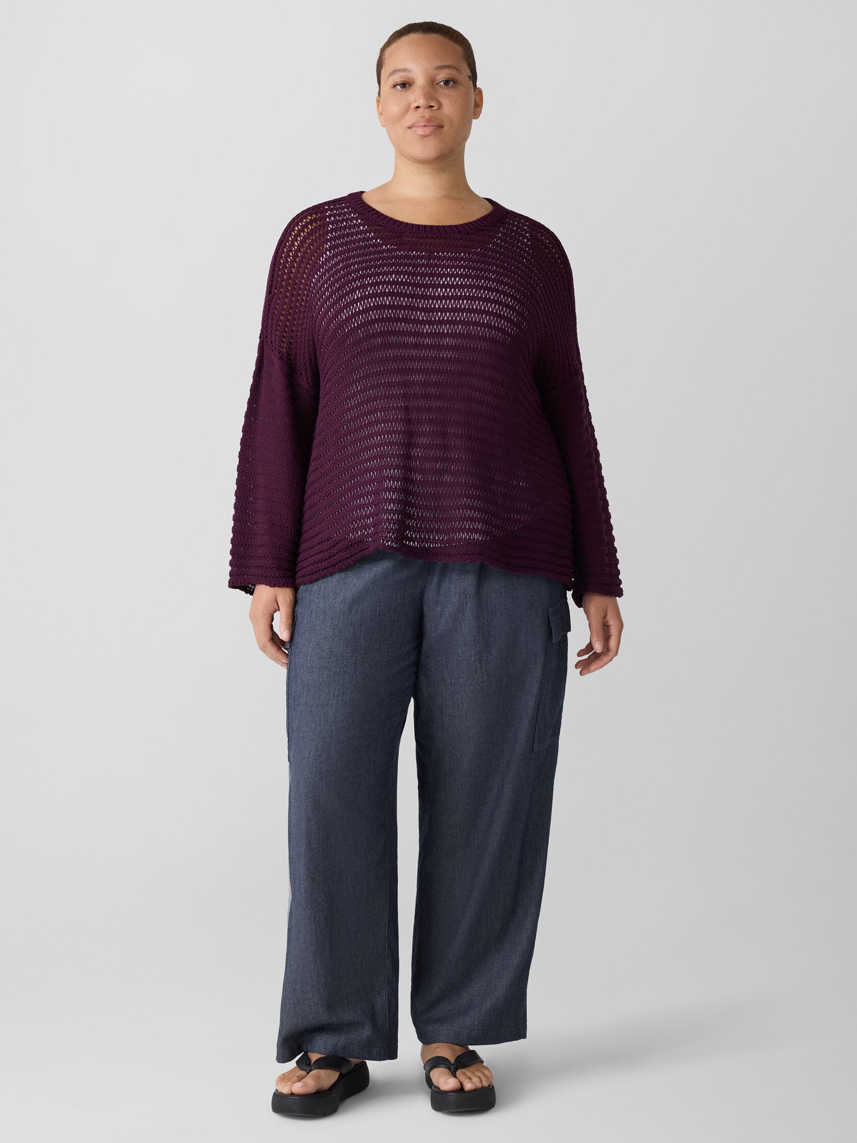 Peruvian Organic Cotton Cord Crew Neck Top