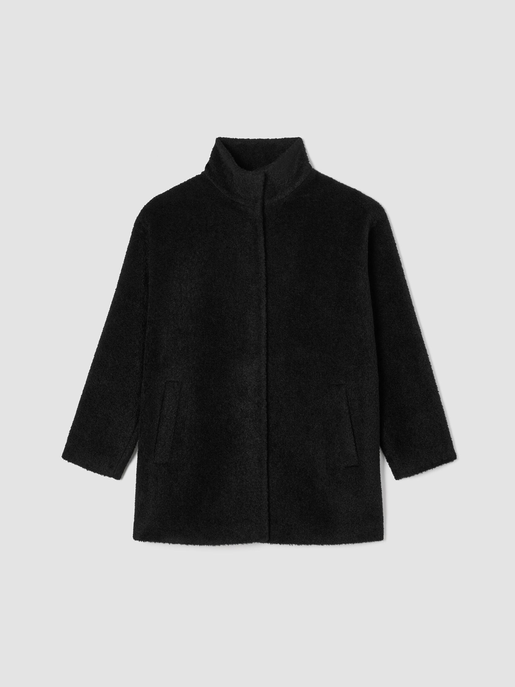 Fine Wool Alpaca Stand Collar Coat