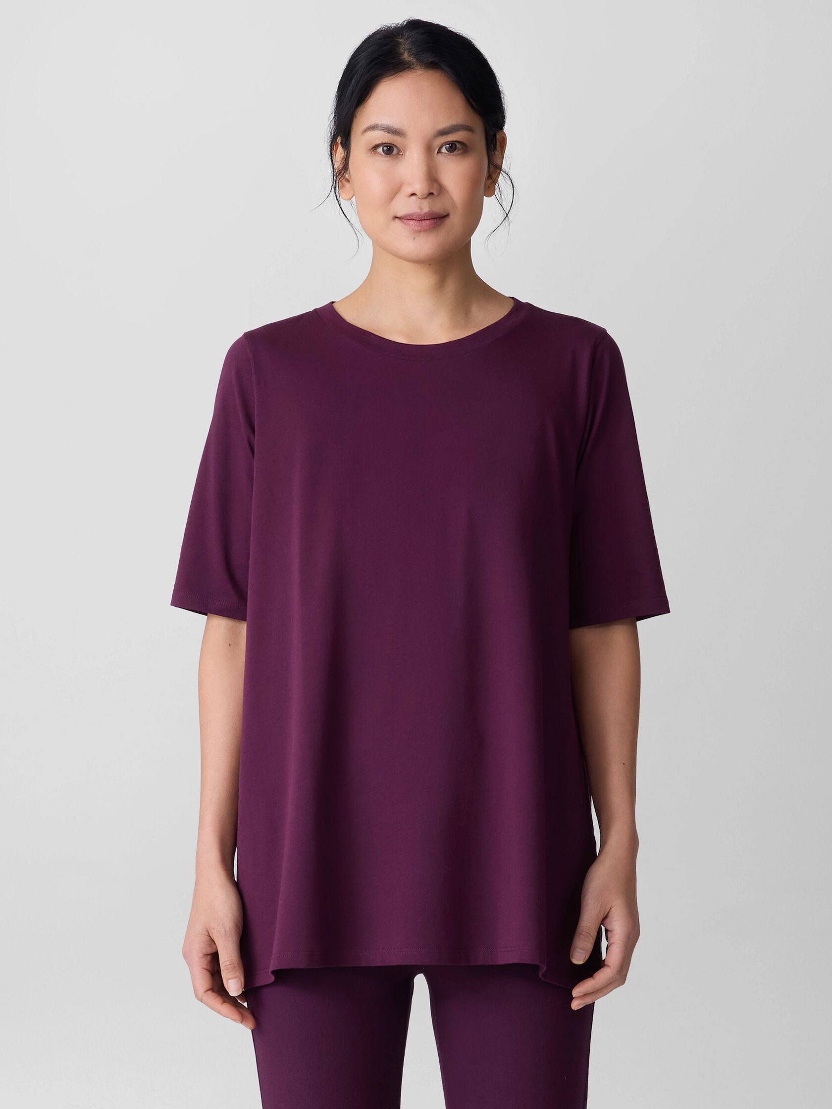 Organic Pima Cotton Jersey Long Tee