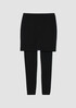 Stretch Jersey Knit Skirted Legging