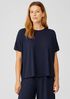 Lightweight Viscose Jersey Crew Neck Tee
