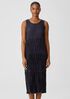 Crushed Silk Tiered Dress