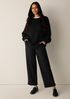 Felted Wool Jersey Straight Cuffed Pant&nbsp;in Regenerative Wool