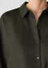 Silk Twill Classic Collar Long Shirt