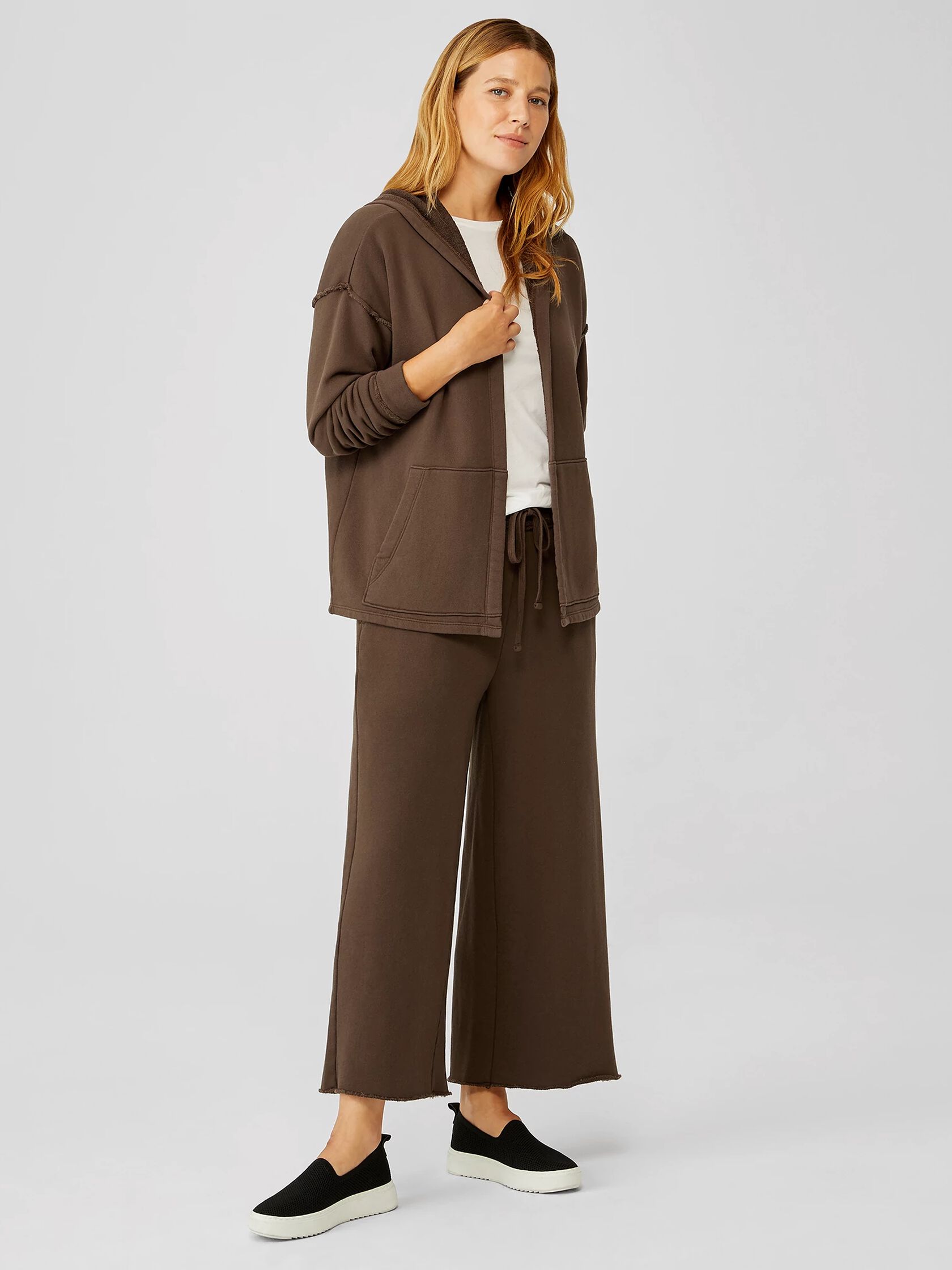 Organic Cotton French Terry Hooded Jacket