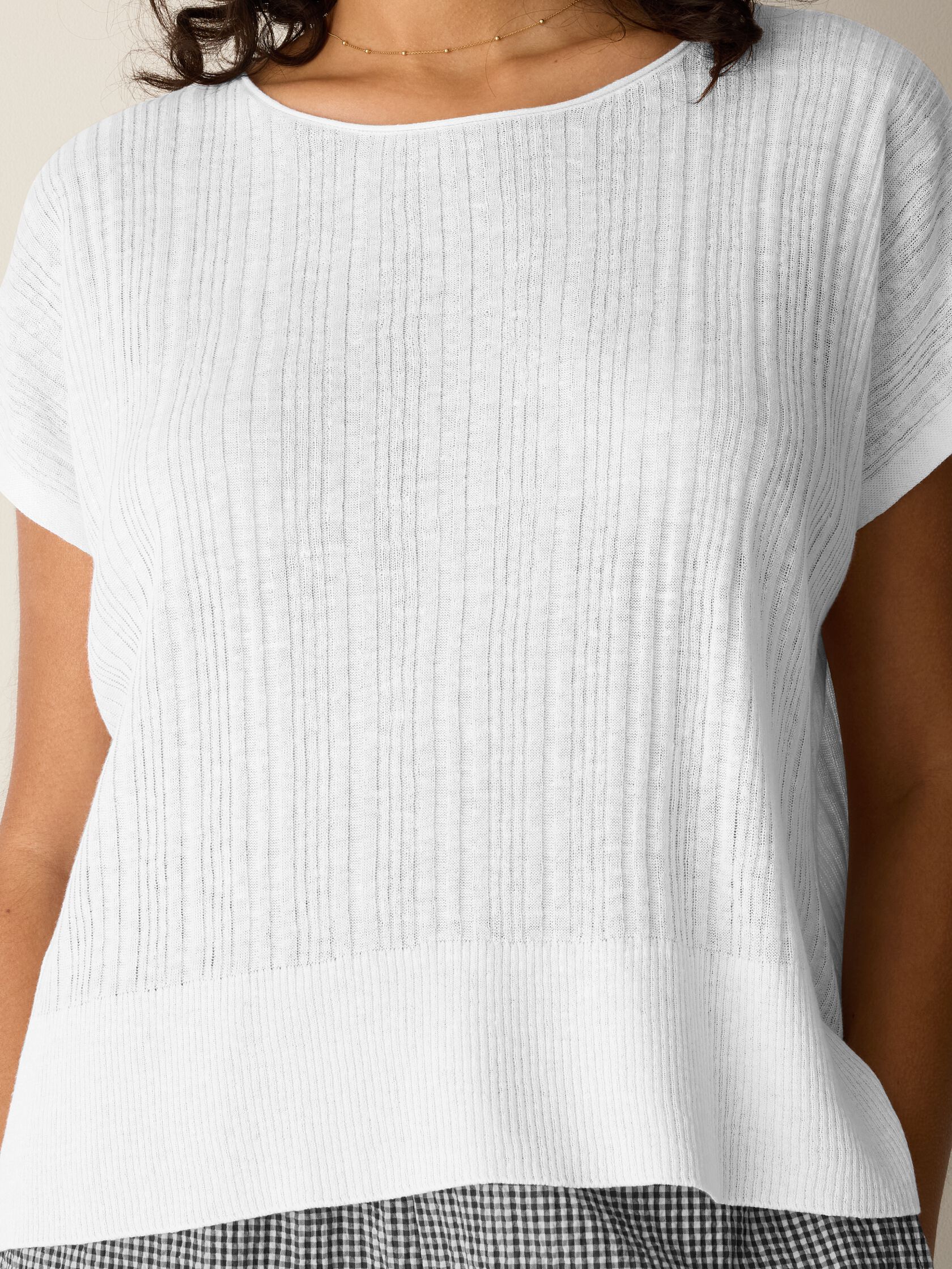 Organic Linen Cotton Crew Neck Top