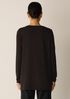 Fine Stretch Jersey Knit V-Neck Long Top