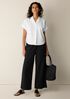 Organic Cotton Pucker Wide-Leg Pant